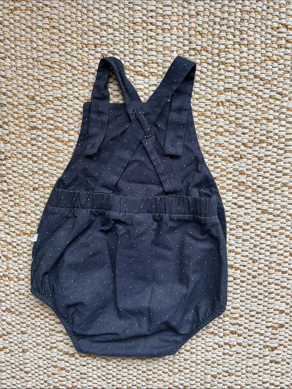 Mori baby denim bubble romper